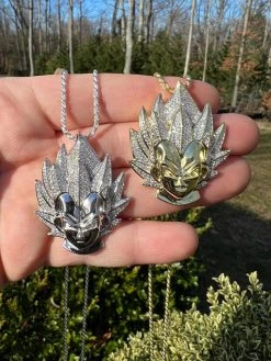 MOISSANITE Real Silver / Gold Plated Iced Goku Super Saiyan Dragon Ball Necklace 22 MOISSANITE Real Silver / Gold Plated Iced Goku Super Saiyan Dragon Ball Necklace -Harlem Bling Shop harlembling moissanite real silver gold plated iced goku super saiyan dragon ball necklace 98587.1674149499