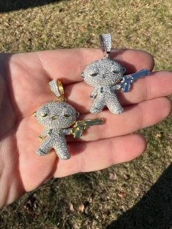 MOISSANITE Real Silver / Gold Stewie Griffin Family Guy Necklace Diamond Test ✅ 30 MOISSANITE Real Silver / Gold Stewie Griffin Family Guy Necklace Diamond Test ✅ -Harlem Bling Shop harlembling moissanite real silver gold stewie griffin family guy necklace diamond test 09729.1674062958