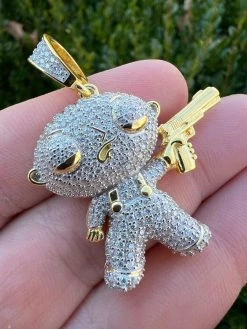 MOISSANITE Real Silver / Gold Stewie Griffin Family Guy Necklace Diamond Test ✅ 37 MOISSANITE Real Silver / Gold Stewie Griffin Family Guy Necklace Diamond Test ✅ -Harlem Bling Shop harlembling moissanite real silver gold stewie griffin family guy necklace diamond test 60927.1674062957