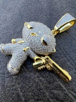 MOISSANITE Real Silver / Gold Stewie Griffin Family Guy Necklace Diamond Test ✅ 27 MOISSANITE Real Silver / Gold Stewie Griffin Family Guy Necklace Diamond Test ✅ -Harlem Bling Shop harlembling moissanite real silver gold stewie griffin family guy necklace diamond test 61824.1674062931