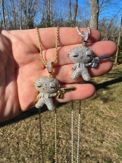 MOISSANITE Real Silver / Gold Stewie Griffin Family Guy Necklace Diamond Test ✅ 24 MOISSANITE Real Silver / Gold Stewie Griffin Family Guy Necklace Diamond Test ✅ -Harlem Bling Shop harlembling moissanite real silver gold stewie griffin family guy necklace diamond test 89437.1674062925