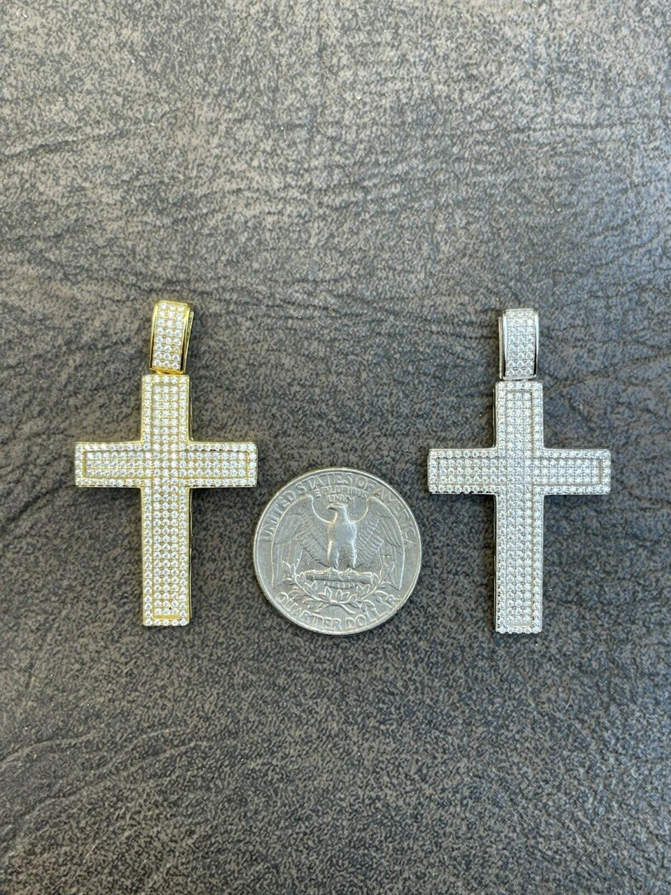 MOISSANITE Real Solid 10k Gold Cross Pendant Iced Pass Diamond Tester Hip Hop 10 MOISSANITE Real Solid 10k Gold Cross Pendant Iced Pass Diamond Tester Hip Hop - Image 8