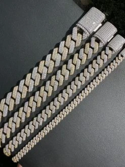 MOISSANITE Real Solid Miami Cuban Link Prong Bracelet Iced 14k Gold & 925 Silver -Harlem Bling Shop harlembling moissanite real solid miami cuban link prong bracelet iced 14k gold and 925 silver 57288.1678474744