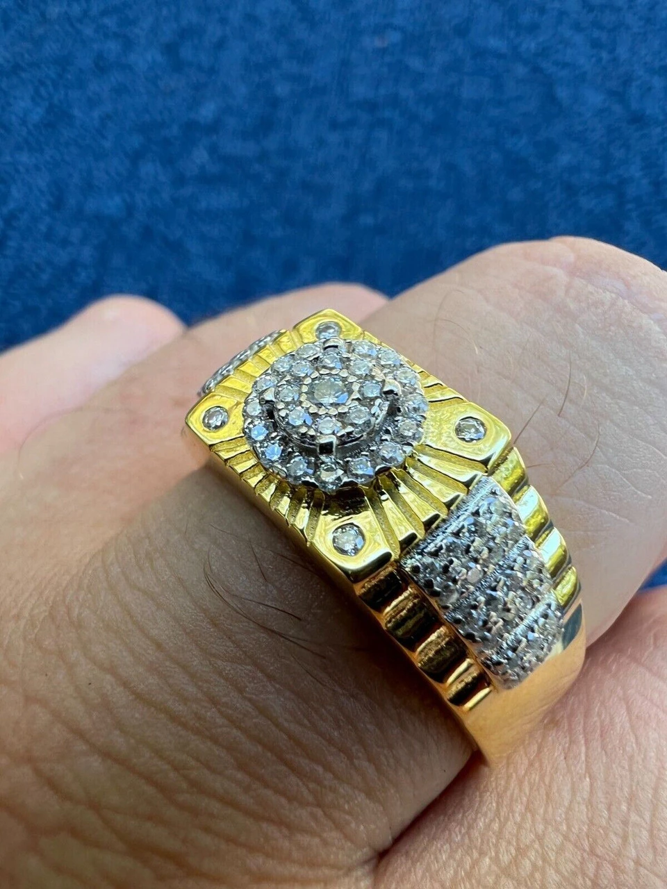 Moissanite Ring 14k Gold Plated Real 925 Silver Iced Hip Hop Star Diamond Cut 14 Moissanite Ring 14k Gold Plated Real 925 Silver Iced Hip Hop Star Diamond Cut - Image 12