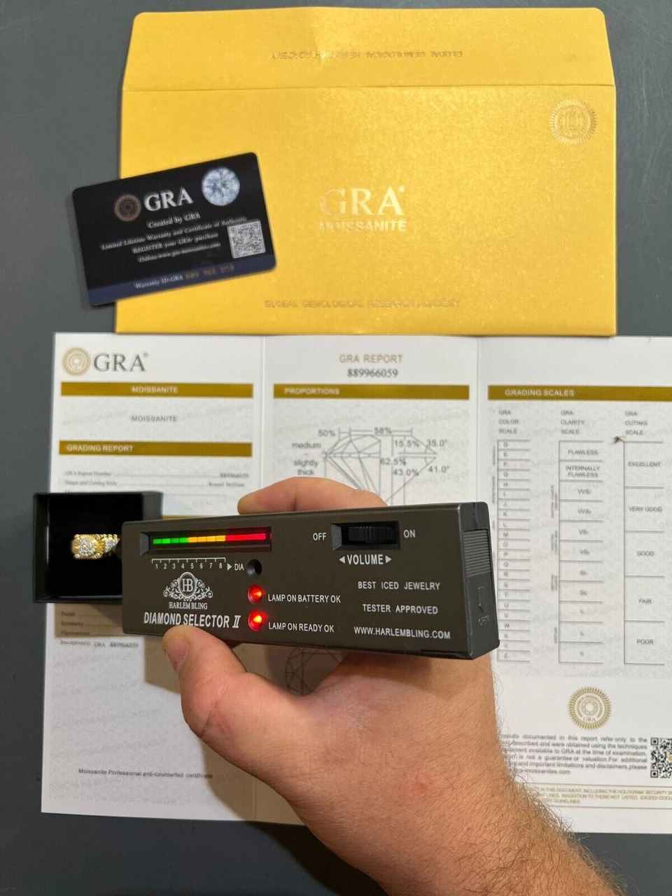 Moissanite Ring 14k Gold Plated Real 925 Silver Iced Hip Hop Star Diamond Cut 6 Moissanite Ring 14k Gold Plated Real 925 Silver Iced Hip Hop Star Diamond Cut - Image 4