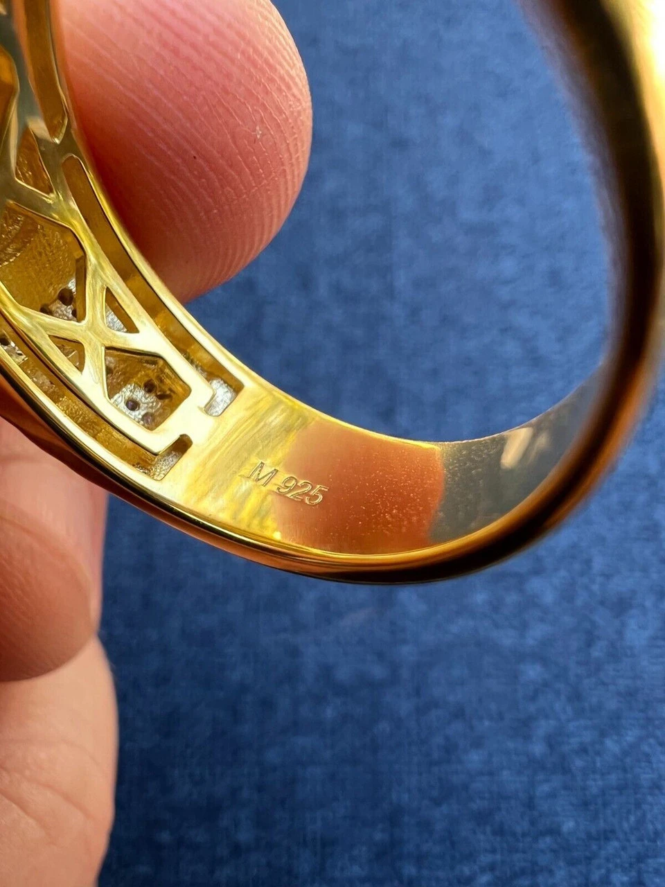 Moissanite Ring 14k Gold Plated Real 925 Silver Iced Hip Hop Star Diamond Cut 7 Moissanite Ring 14k Gold Plated Real 925 Silver Iced Hip Hop Star Diamond Cut - Image 5