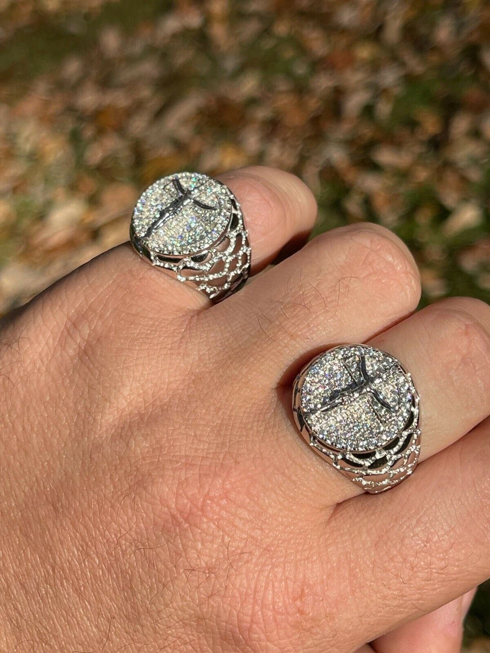 Moissanite Ring Jesus On Cross Real 925 Silver Hip Hop Iced Pass Diamond Tester 4 Moissanite Ring Jesus On Cross Real 925 Silver Hip Hop Iced Pass Diamond Tester - Image 2