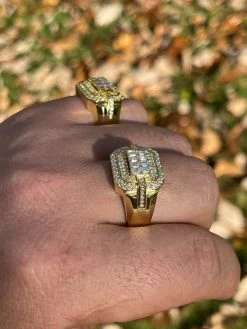 MOISSANITE Ring Real 14k Gold Vermeil Iced Baguette Hip Hop Passes Diamond Test 20 MOISSANITE Ring Real 14k Gold Vermeil Iced Baguette Hip Hop Passes Diamond Test -Harlem Bling Shop harlembling moissanite ring real 14k gold vermeil iced baguette hip hop passes diamond test 00111.1664357407