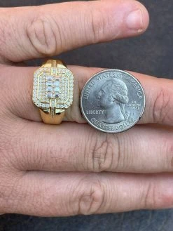 MOISSANITE Ring Real 14k Gold Vermeil Iced Baguette Hip Hop Passes Diamond Test 23 MOISSANITE Ring Real 14k Gold Vermeil Iced Baguette Hip Hop Passes Diamond Test -Harlem Bling Shop harlembling moissanite ring real 14k gold vermeil iced baguette hip hop passes diamond test 13634.1664357642