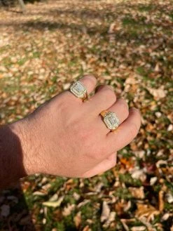 MOISSANITE Ring Real 14k Gold Vermeil Iced Baguette Hip Hop Passes Diamond Test 19 MOISSANITE Ring Real 14k Gold Vermeil Iced Baguette Hip Hop Passes Diamond Test -Harlem Bling Shop harlembling moissanite ring real 14k gold vermeil iced baguette hip hop passes diamond test 21485.1664357038
