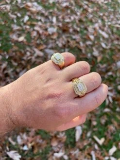 MOISSANITE Ring Real 14k Gold Vermeil Iced Baguette Hip Hop Passes Diamond Test 17 MOISSANITE Ring Real 14k Gold Vermeil Iced Baguette Hip Hop Passes Diamond Test -Harlem Bling Shop harlembling moissanite ring real 14k gold vermeil iced baguette hip hop passes diamond test 93425.1664358452