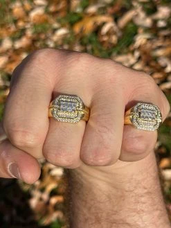 MOISSANITE Ring Real 14k Gold Vermeil Iced Baguette Hip Hop Passes Diamond Test 18 MOISSANITE Ring Real 14k Gold Vermeil Iced Baguette Hip Hop Passes Diamond Test -Harlem Bling Shop harlembling moissanite ring real 14k gold vermeil iced baguette hip hop passes diamond test 96585.1664362431