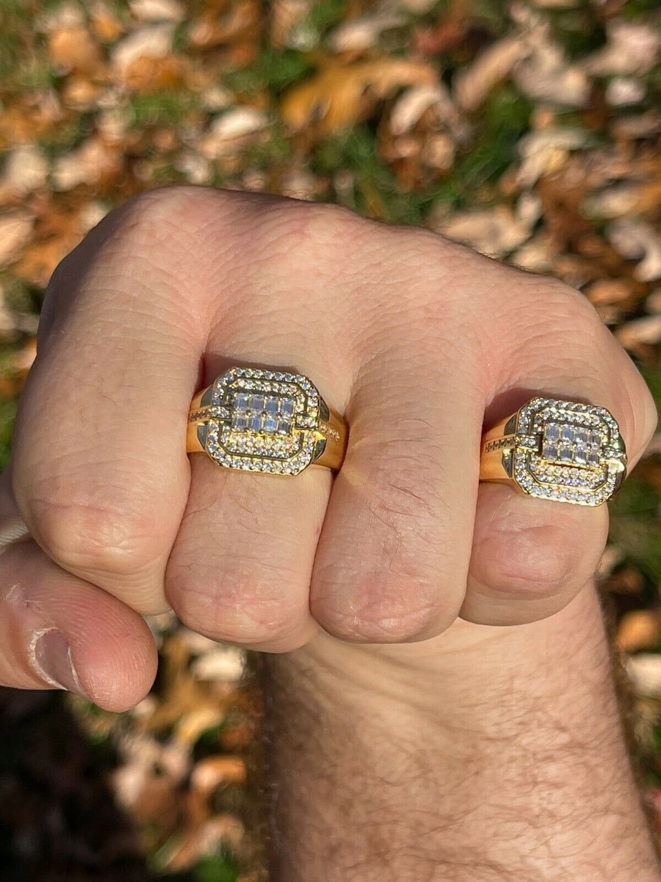 MOISSANITE Ring Real 14k Gold Vermeil Iced Baguette Hip Hop Passes Diamond Test 7 MOISSANITE Ring Real 14k Gold Vermeil Iced Baguette Hip Hop Passes Diamond Test - Image 5