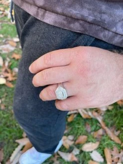 MOISSANITE Ring Real 925 Silver Iced Baguette Pinky Hip Hop Passes Diamond Test 21 MOISSANITE Ring Real 925 Silver Iced Baguette Pinky Hip Hop Passes Diamond Test -Harlem Bling Shop harlembling moissanite ring real 925 silver iced baguette pinky hip hop passes diamond test 13389.1664357431