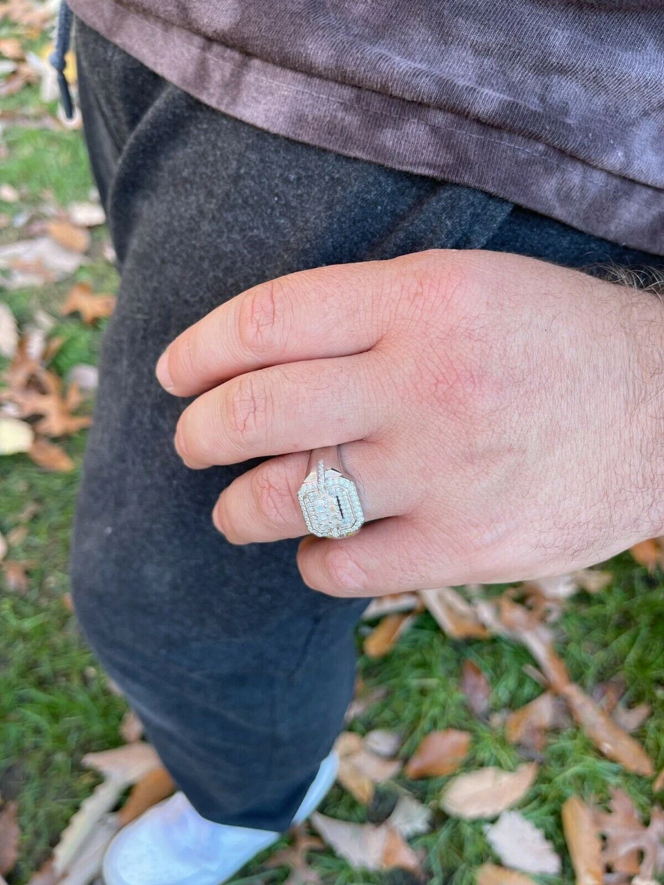 MOISSANITE Ring Real 925 Silver Iced Baguette Pinky Hip Hop Passes Diamond Test 10 MOISSANITE Ring Real 925 Silver Iced Baguette Pinky Hip Hop Passes Diamond Test - Image 8