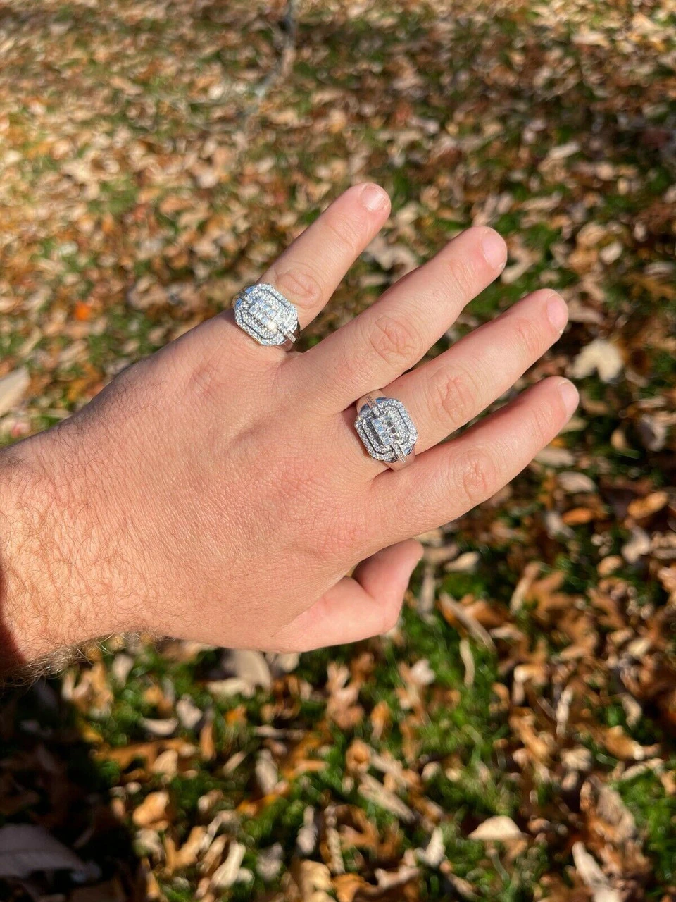 MOISSANITE Ring Real 925 Silver Iced Baguette Pinky Hip Hop Passes Diamond Test 11 MOISSANITE Ring Real 925 Silver Iced Baguette Pinky Hip Hop Passes Diamond Test - Image 9