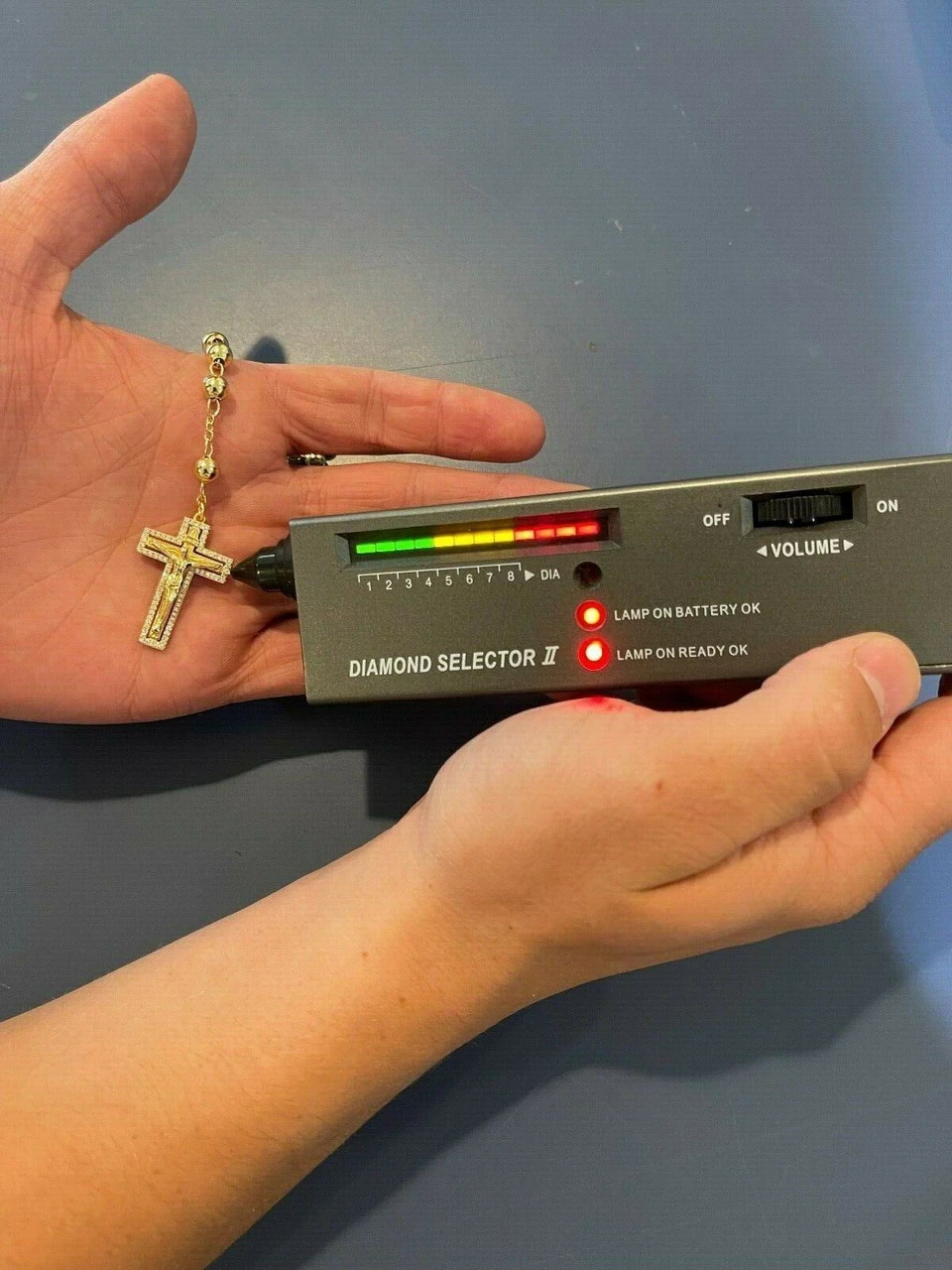 MOISSANITE Rosary Beads Necklace 14k Gold Vermeil 925 Silver Rosario Jesus 30" 14 MOISSANITE Rosary Beads Necklace 14k Gold Vermeil 925 Silver Rosario Jesus 30" - Image 12