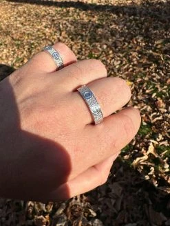 Moissanite "Screw" Eternity Band Wedding Love Ring Real Iced 925 Silver 5mm -Harlem Bling Shop harlembling moissanite screw eternity band wedding love ring real iced 925 silver 5mm 11038.1700020720