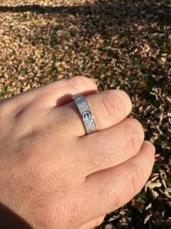 Moissanite "Screw" Eternity Band Wedding Love Ring Real Iced 925 Silver 5mm -Harlem Bling Shop harlembling moissanite screw eternity band wedding love ring real iced 925 silver 5mm 35294.1700020711