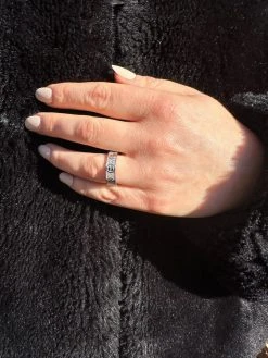 Moissanite "Screw" Eternity Band Wedding Love Ring Real Iced 925 Silver 5mm -Harlem Bling Shop harlembling moissanite screw eternity band wedding love ring real iced 925 silver 5mm 46718.1700020690