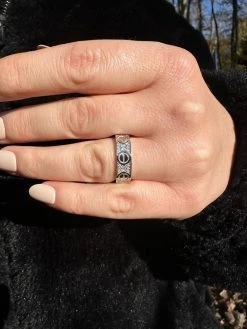 Moissanite "Screw" Eternity Band Wedding Love Ring Real Iced 925 Silver 5mm -Harlem Bling Shop harlembling moissanite screw eternity band wedding love ring real iced 925 silver 5mm 80996.1700020731