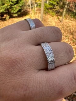 Moissanite "Screw" Eternity Band Wedding Love Ring Real Iced 925 Silver 5mm -Harlem Bling Shop harlembling moissanite screw eternity band wedding love ring real iced 925 silver 5mm 96857.1700020704