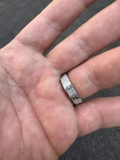 Moissanite "Screw" Eternity Band Wedding Love Ring Real Iced 925 Silver 5mm -Harlem Bling Shop harlembling moissanite screw eternity band wedding love ring real iced 925 silver 5mm 98949.1700020737