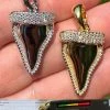 MOISSANITE Shark Tooth Iced Pendant 925 Silver / Gold Plated Hip Hop Necklace 1 MOISSANITE Shark Tooth Iced Pendant 925 Silver / Gold Plated Hip Hop Necklace -Harlem Bling Shop harlembling moissanite shark tooth iced pendant 925 silver gold plated hip hop necklace 13671.1685655608