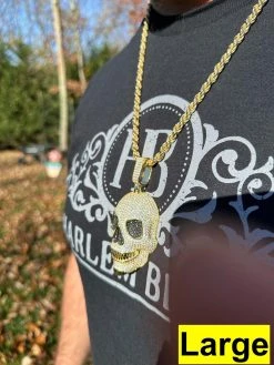 MOISSANITE Skull Iced Fully 3D Hip Hop Pendant Necklace 14k Gold Over 925 Silver 34 MOISSANITE Skull Iced Fully 3D Hip Hop Pendant Necklace 14k Gold Over 925 Silver -Harlem Bling Shop harlembling moissanite skull iced fully 3d hip hop pendant necklace 14k gold over 925 silver 20753.1700280297