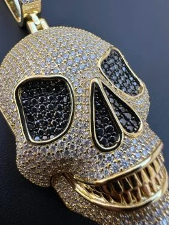 MOISSANITE Skull Iced Fully 3D Hip Hop Pendant Necklace 14k Gold Over 925 Silver 25 MOISSANITE Skull Iced Fully 3D Hip Hop Pendant Necklace 14k Gold Over 925 Silver -Harlem Bling Shop harlembling moissanite skull iced fully 3d hip hop pendant necklace 14k gold over 925 silver 61881.1700280291