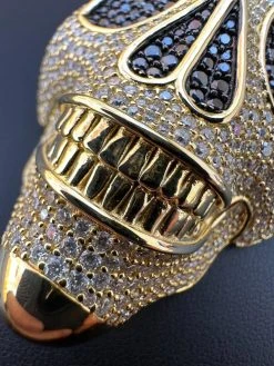 MOISSANITE Skull Iced Fully 3D Hip Hop Pendant Necklace 14k Gold Over 925 Silver 28 MOISSANITE Skull Iced Fully 3D Hip Hop Pendant Necklace 14k Gold Over 925 Silver -Harlem Bling Shop harlembling moissanite skull iced fully 3d hip hop pendant necklace 14k gold over 925 silver 63032.1700280343