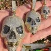 MOISSANITE Skull Iced Fully 3D Hip Hop Pendant Necklace 14k Gold Over 925 Silver 1 MOISSANITE Skull Iced Fully 3D Hip Hop Pendant Necklace 14k Gold Over 925 Silver -Harlem Bling Shop harlembling moissanite skull iced fully 3d hip hop pendant necklace 14k gold over 925 silver 75069.1700280370