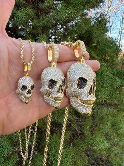 MOISSANITE Skull Iced Fully 3D Hip Hop Pendant Necklace 14k Gold Over 925 Silver 41 MOISSANITE Skull Iced Fully 3D Hip Hop Pendant Necklace 14k Gold Over 925 Silver -Harlem Bling Shop harlembling moissanite skull iced fully 3d hip hop pendant necklace 14k gold over 925 silver 77977.1700280250