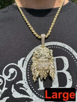 MOISSANITE Solid 10k Yellow Gold HEAVY Iced Jesus Piece Pendant Necklace 2 Sizes 25 MOISSANITE Solid 10k Yellow Gold HEAVY Iced Jesus Piece Pendant Necklace 2 Sizes -Harlem Bling Shop harlembling moissanite solid 10k yellow gold heavy iced jesus piece pendant necklace 2 sizes 02069.1696559011