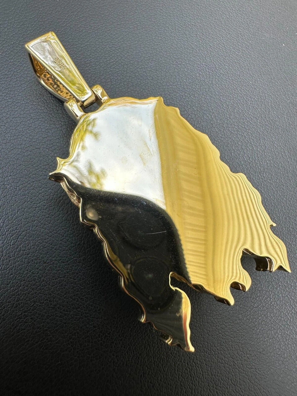 MOISSANITE Solid 10k Yellow Gold HEAVY Iced Jesus Piece Pendant Necklace 2 Sizes 5 MOISSANITE Solid 10k Yellow Gold HEAVY Iced Jesus Piece Pendant Necklace 2 Sizes - Image 3