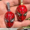 MOISSANITE Spider-Man Mask Real 925 Silver/Gold Plated Iced Pendant Out Necklace 2 MOISSANITE Spider-Man Mask Real 925 Silver/Gold Plated Iced Pendant Out Necklace -Harlem Bling Shop harlembling moissanite spider man mask real 925 silvergold plated iced pendant out necklace 17741.1686780437