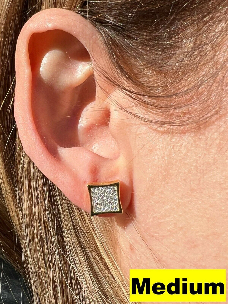 Moissanite Square Kite Earrings Passes Diamond Tester 4mm-18mm 14k Gold Vermeil 12 Moissanite Square Kite Earrings Passes Diamond Tester 4mm-18mm 14k Gold Vermeil - Image 10