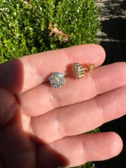 Moissanite Studs Iced Cluster Flower Set Earrings Real 14k Gold Over 925 Silver 35 Moissanite Studs Iced Cluster Flower Set Earrings Real 14k Gold Over 925 Silver -Harlem Bling Shop harlembling moissanite studs iced cluster flower set earrings real 14k gold over 925 silver 02145.1697510704