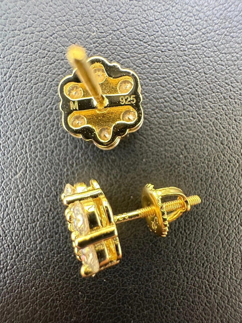 Moissanite Studs Iced Cluster Flower Set Earrings Real 14k Gold Over 925 Silver 20 Moissanite Studs Iced Cluster Flower Set Earrings Real 14k Gold Over 925 Silver - Image 18