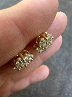 Moissanite Studs Iced Cluster Flower Set Earrings Real 14k Gold Over 925 Silver 33 Moissanite Studs Iced Cluster Flower Set Earrings Real 14k Gold Over 925 Silver -Harlem Bling Shop harlembling moissanite studs iced cluster flower set earrings real 14k gold over 925 silver 77404.1697510706