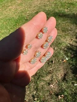 Moissanite Studs Iced Cluster Flower Set Earrings Real 14k Gold Over 925 Silver 38 Moissanite Studs Iced Cluster Flower Set Earrings Real 14k Gold Over 925 Silver -Harlem Bling Shop harlembling moissanite studs iced cluster flower set earrings real 14k gold over 925 silver 93886.1697510756
