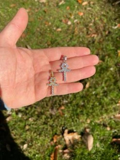 MOISSANITE Tennis Ankh Cross Pendant Iced Necklace Gold / Silver Diamond Test ✅ 16 MOISSANITE Tennis Ankh Cross Pendant Iced Necklace Gold / Silver Diamond Test ✅ -Harlem Bling Shop harlembling moissanite tennis ankh cross pendant iced necklace gold silver diamond test 02423.1664358140