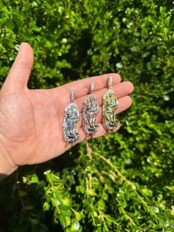 MOISSANITE Virgin Mary 3D Pendant Real 925 Silver/ Yellow Rose Gold Necklace 36 MOISSANITE Virgin Mary 3D Pendant Real 925 Silver/ Yellow Rose Gold Necklace -Harlem Bling Shop harlembling moissanite virgin mary 3d pendant real 925 silver yellow rose gold necklace 02417.1688771703