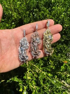 MOISSANITE Virgin Mary 3D Pendant Real 925 Silver/ Yellow Rose Gold Necklace 37 MOISSANITE Virgin Mary 3D Pendant Real 925 Silver/ Yellow Rose Gold Necklace -Harlem Bling Shop harlembling moissanite virgin mary 3d pendant real 925 silver yellow rose gold necklace 15287.1688771928