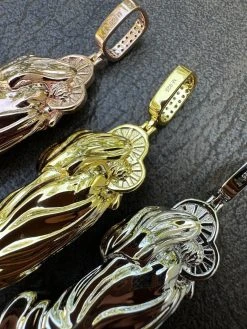 MOISSANITE Virgin Mary 3D Pendant Real 925 Silver/ Yellow Rose Gold Necklace 33 MOISSANITE Virgin Mary 3D Pendant Real 925 Silver/ Yellow Rose Gold Necklace -Harlem Bling Shop harlembling moissanite virgin mary 3d pendant real 925 silver yellow rose gold necklace 29344.1688771765