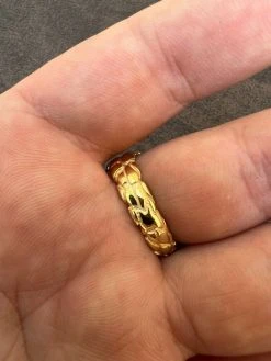 Nugget Ring Mens Real Solid 14K Gold Plated 925 Silver Iced CZ Pinky Hip Hop -Harlem Bling Shop harlembling nugget ring mens real solid 14k gold plated 925 silver iced cz pinky hip hop 50744.1664300752