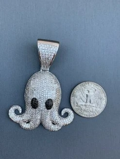 Octopus Emoji Pendant Solid 925 Sterling Silver ICY Diamond Hip Hop Piece Iced 19 Octopus Emoji Pendant Solid 925 Sterling Silver ICY Diamond Hip Hop Piece Iced -Harlem Bling Shop harlembling octopus emoji pendant solid 925 sterling silver icy diamond hip hop piece iced 36049.1664396373