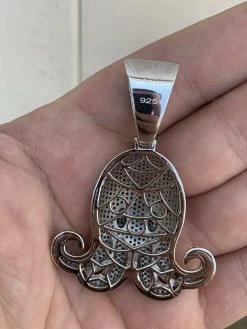 Octopus Emoji Pendant Solid 925 Sterling Silver ICY Diamond Hip Hop Piece Iced 22 Octopus Emoji Pendant Solid 925 Sterling Silver ICY Diamond Hip Hop Piece Iced -Harlem Bling Shop harlembling octopus emoji pendant solid 925 sterling silver icy diamond hip hop piece iced 55160.1664384139