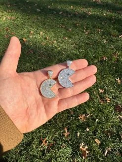 PACMAN Iced Pendant MOISSANITE Real 925 Silver / 14k Gold Hip Hop Necklace 29 PACMAN Iced Pendant MOISSANITE Real 925 Silver / 14k Gold Hip Hop Necklace -Harlem Bling Shop harlembling pacman iced pendant moissanite real 925 silver 14k gold hip hop necklace 38826.1701404991