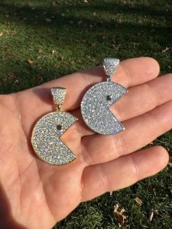 PACMAN Iced Pendant MOISSANITE Real 925 Silver / 14k Gold Hip Hop Necklace 36 PACMAN Iced Pendant MOISSANITE Real 925 Silver / 14k Gold Hip Hop Necklace -Harlem Bling Shop harlembling pacman iced pendant moissanite real 925 silver 14k gold hip hop necklace 64922.1701405007